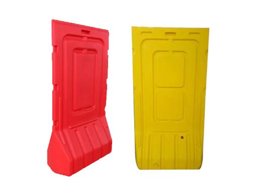 Red and Yellow Water-Filled Barrier – Durable Traffic Safety Wall Fence