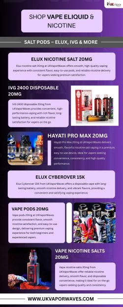 Shop Vape Eliquid & Nicotine Salt Pods – Elux, IVG & More