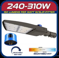 240-310W Shoebox LED Light | American Lighting Systems