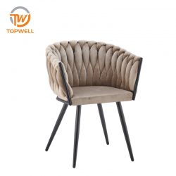 Dining Chair Velvet seat Powder coating leg DC-7612