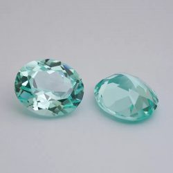 Paraiba Color Oval Cut Lab Grown Sapphire