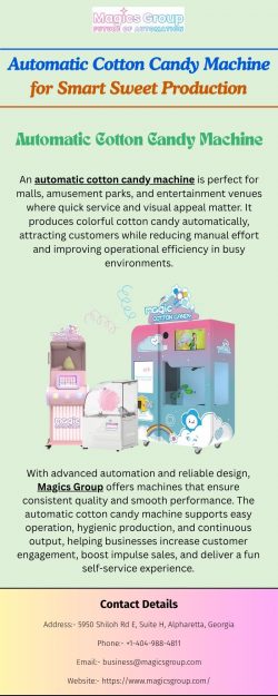 Automatic Cotton Candy Machine for Smart Sweet Production