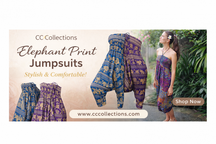 Trendy Elephant Jumpsuit for Casual and Travel Wear