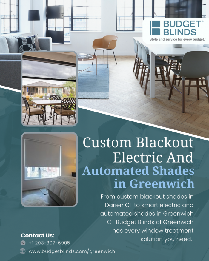 Custom Blackout Shades in Darien CT by Budget Blinds of Greenwich