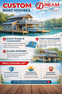 High-Quality Custom Boat Houses for Modern Boat Owners