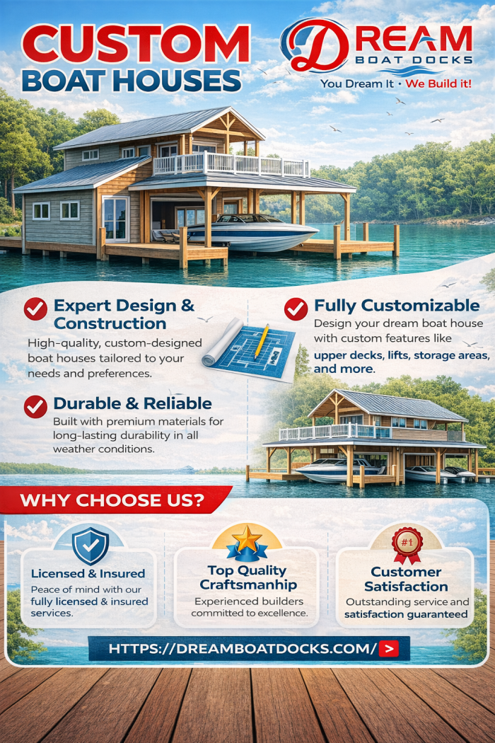 High-Quality Custom Boat Houses for Modern Boat Owners