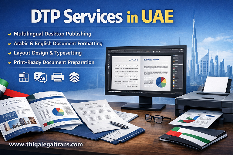 Professional DTP Services in UAE | Accurate Document Formatting & Printing