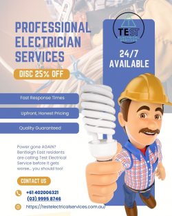 Bentleigh East Electrician – 25% Off Emergency Services!