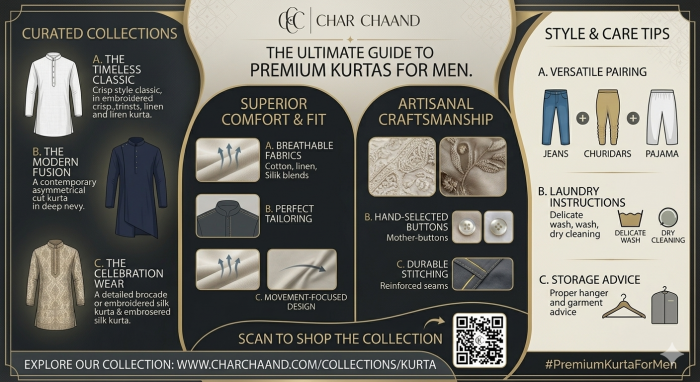 Premium Kurta for Men: The Ultimate Guide to Curated Style, Fit, and Care