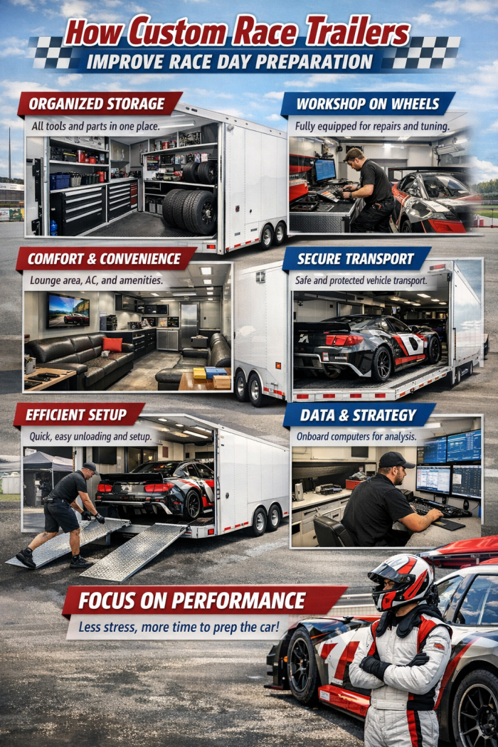 How Custom Race Trailers Improve Race Day Preparation