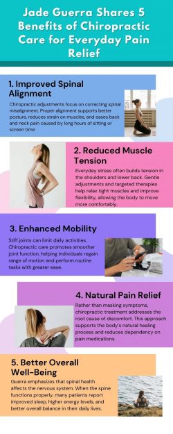 Jade Guerra Shares 5 Benefits of Chiropractic Care for Everyday Pain Relief