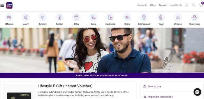 Lifestyle Online Gift Cards for Fashion & Style