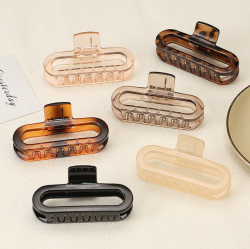 NY2032 PC Oval Injected Plastic Hair Claw Clip
