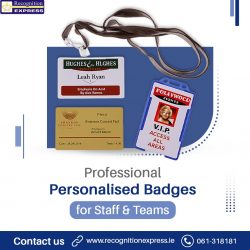 Professional Personalised Badges for Staff & Teams