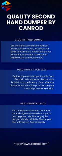 Second Hand Dumper Excellence: Canrod Certified Picks