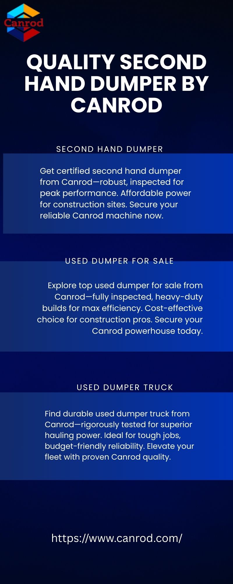 Second Hand Dumper Excellence: Canrod Certified Picks