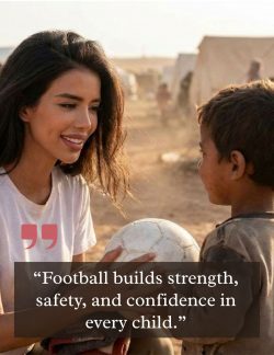 Rani Vanouska T Modely Helping children grow and stay safe through football