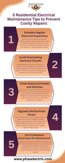5 Residential Electrical Maintenance Tips to Prevent Costly Repairs