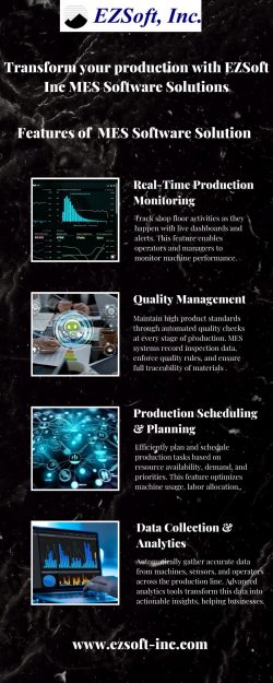 Transform your production with EZSoft Inc MES Software Solutions