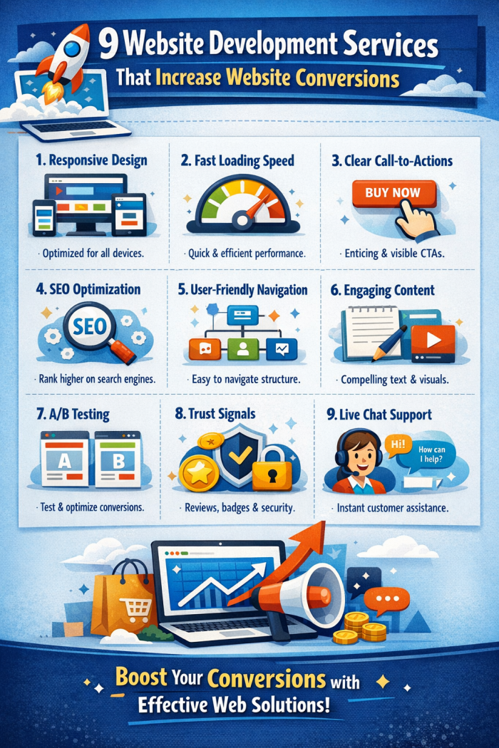 9 Website Development Services That Increase Website Conversions