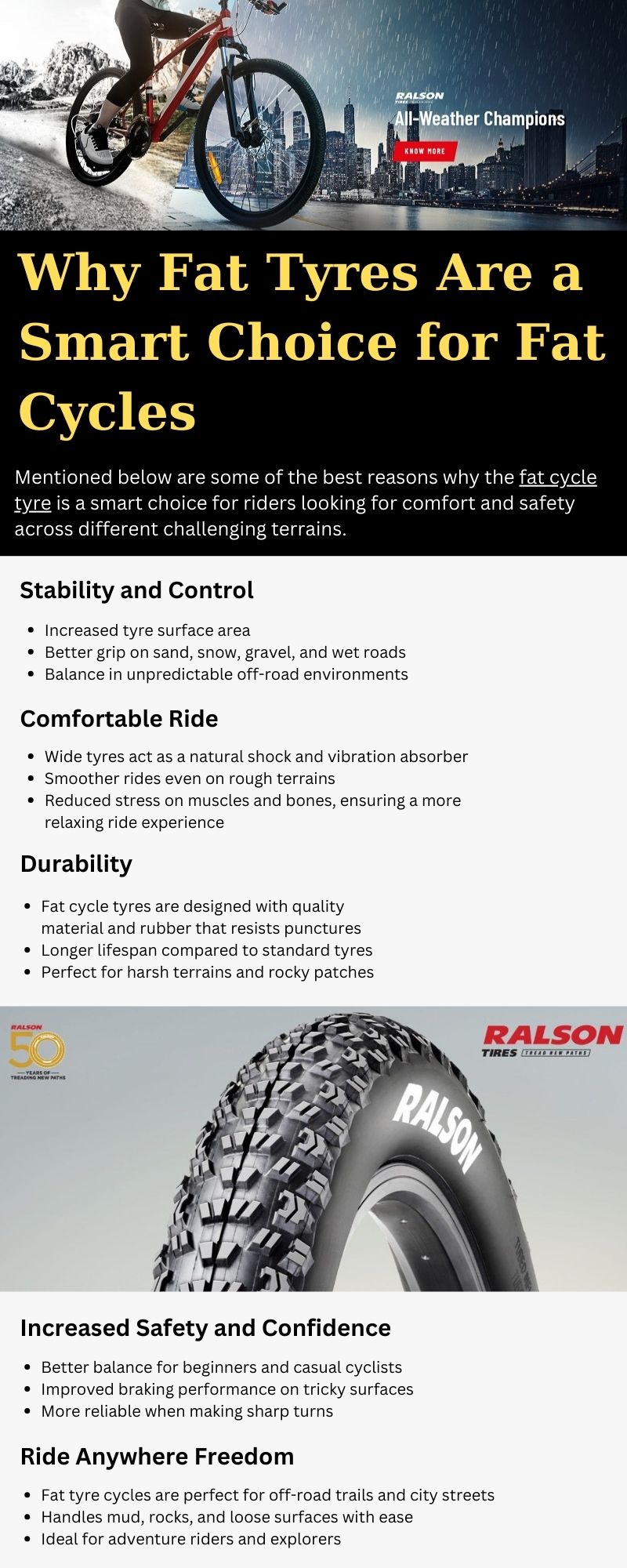 Why Fat Tyres Are a Smart Choice for Fat Cycles