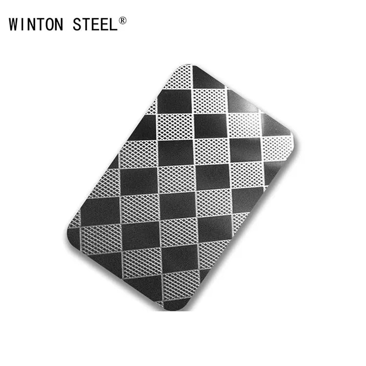 Etching stainless steel sheet