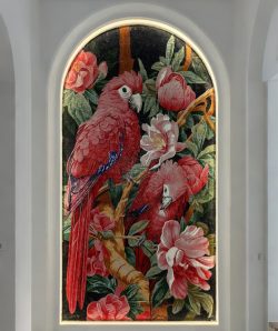 BZ28-01 “Blooming Plumage” Crystal Mosaic Artwork