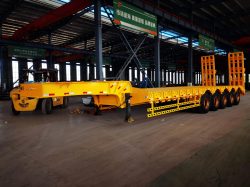 5 Axles Low Flatbed Semi Trailer