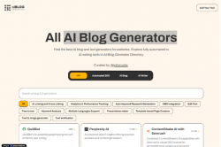 An all-in-one directory for finding the best AI blog and text generators.