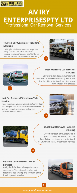 Amiry Enterprises PTY LTD – Professional Car Removal Services
