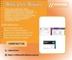 White Card Course Sydney Online | White Card Webinars