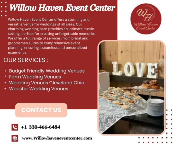 Small Reception Venues with Charm at Willow Haven Event Center