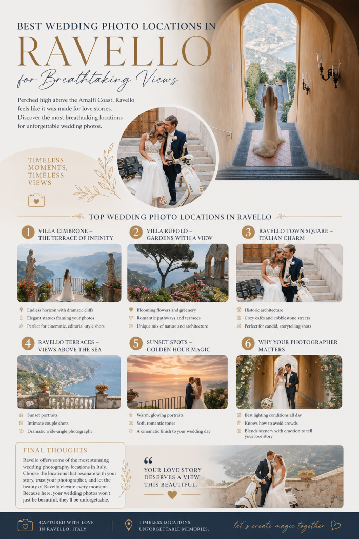 Best Wedding Photo Locations in Ravello for Breathtaking Views