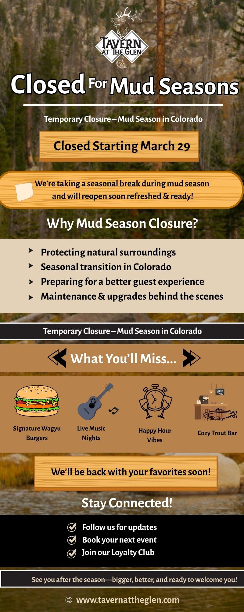 Temporarily Closed for Mud Season – Bigger Experiences Await at Reopening