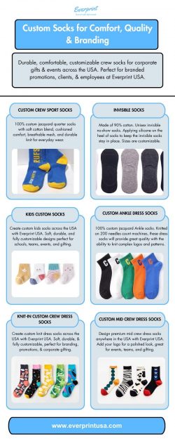 Custom Socks for Comfort, Quality & Branding