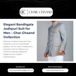 Elegant Bandhgala Jodhpuri Suit for Men – Char Chaand Collection
