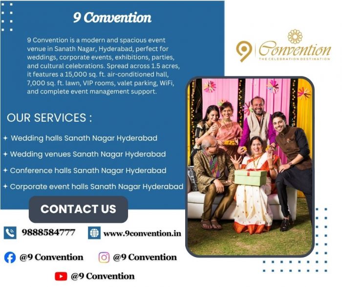 Corporate Event Halls in Sanath Nagar – 9 Convention