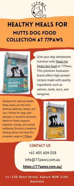 Healthy Meals For Mutts Dog Food Collection At 77Paws