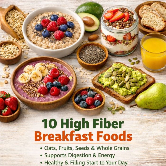 10 High Fiber Breakfast Foods