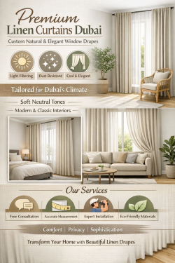 Premium Linen Curtains Dubai | Custom Natural & Elegant Window Drapes