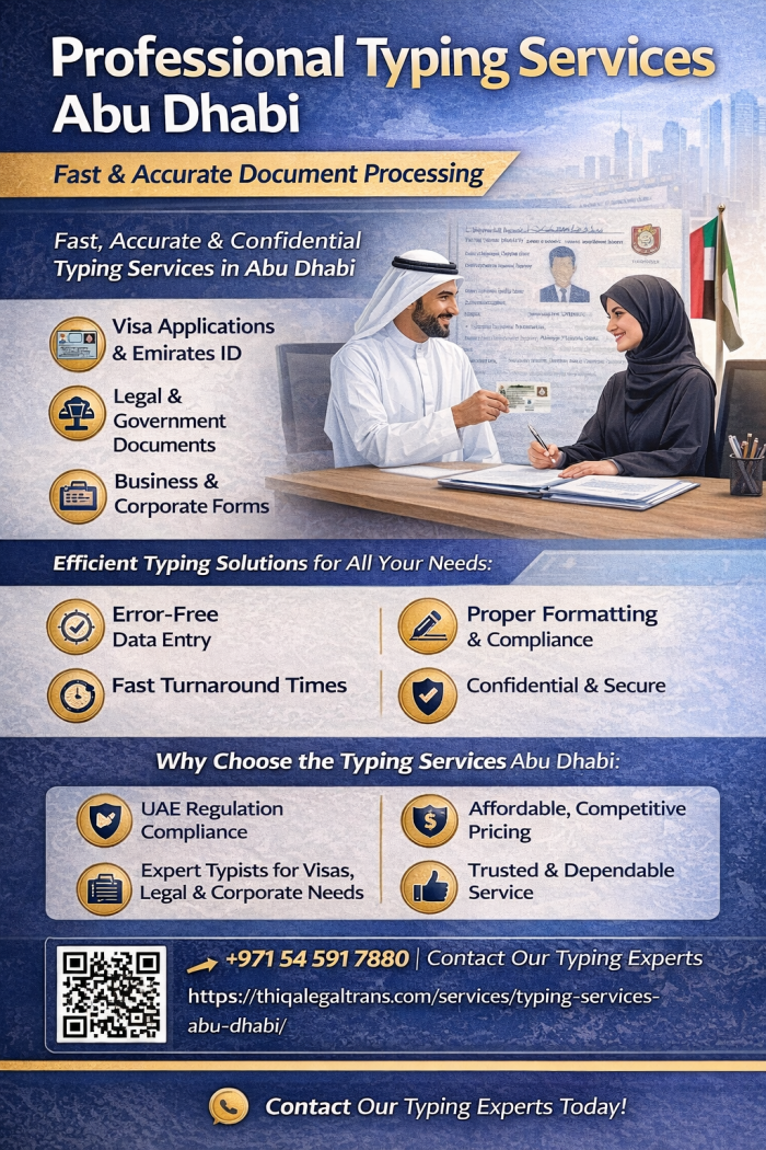 Professional Typing Services Abu Dhabi | Fast & Accurate Document Processing