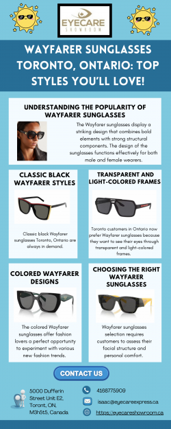 Wayfarer Sunglasses Toronto, Ontario Top Styles you’ll Love!