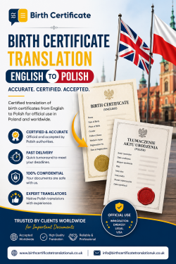 Birth Certificate Translation English to Polish