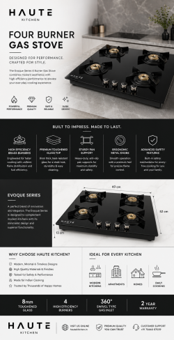 Premium Four Burner Gas Stove by Haute Kitchen