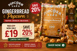 Popcorn Shed Gingerbread Popcorn – Save 20% Today