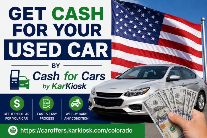 Get Cash for Your Used Car in Colorado | Cash for Cars by KarKiosk