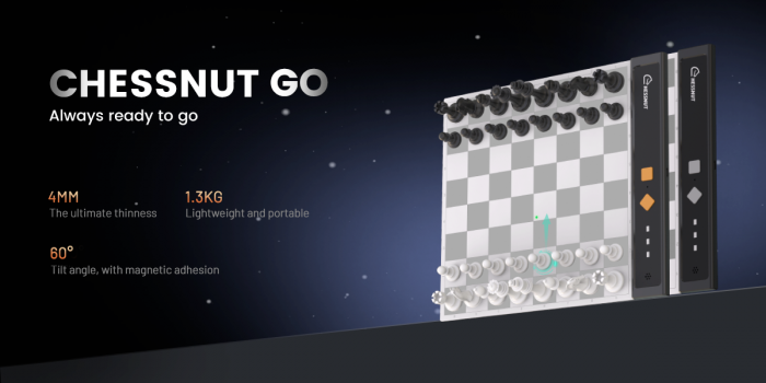 Chessnut Go Smart Chess Board for Online and Travel Play