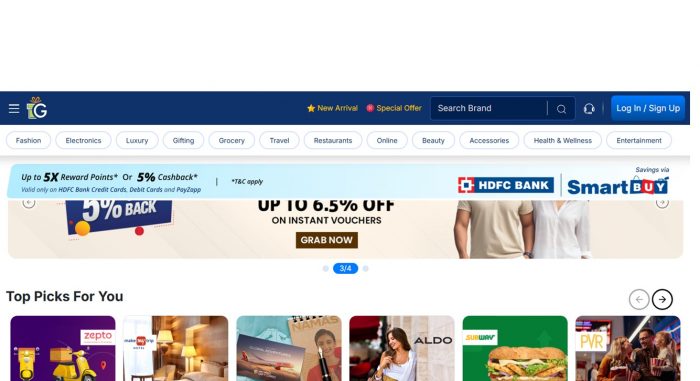 Buy HDFC SmartBuy Infinia Gift Vouchers Online