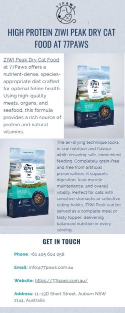 High Protein ZIWI Peak Dry Cat Food At 77Paws