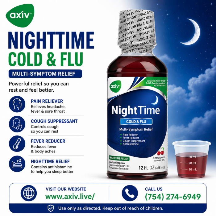 Fast Acting Support with Cold and Flu Liquid Axiv